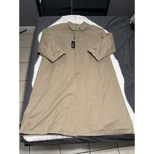 New Allegri Italy Men's Beige Lined Button Trench Coat Size 50 Jacket NWT